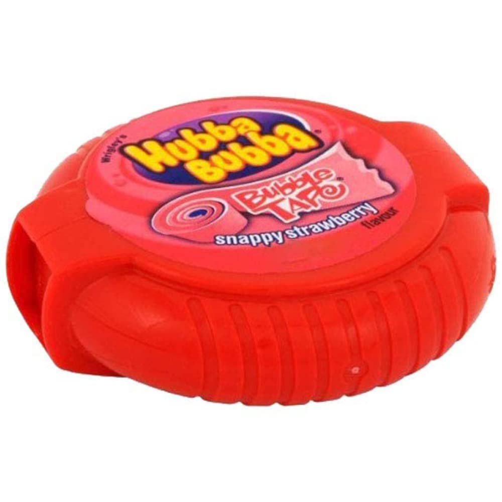 Hubba Bubba Tape Seriously Strawberry Chewing Gum 56gm