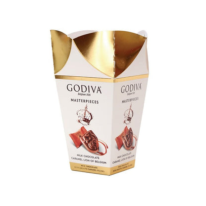 Godiva Masterpiece Milk Chocolate Lion Caramel Gift Box 119gm - Nosh Products