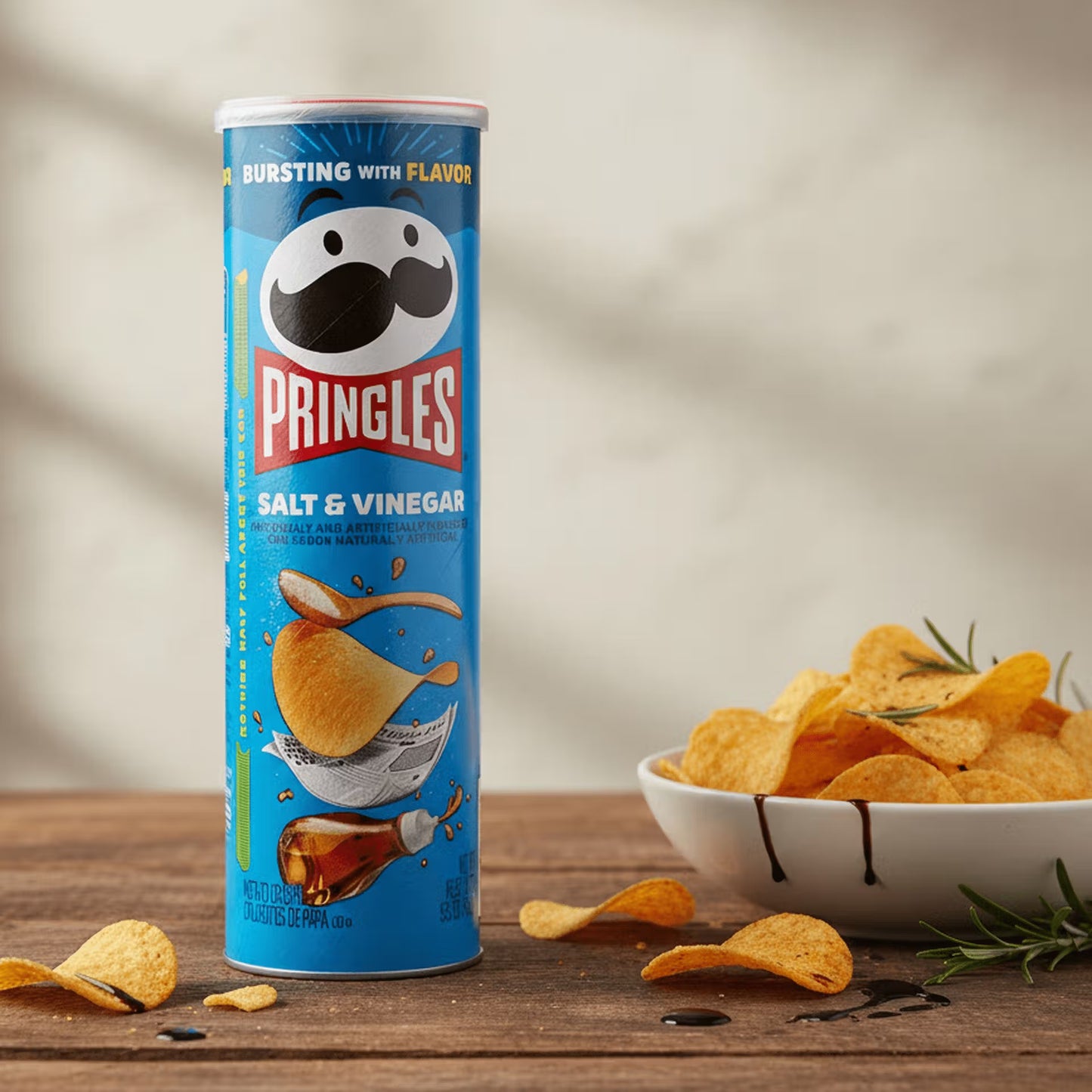 Pringles Salt And Vinegar Chips 158gm - Nosh Products