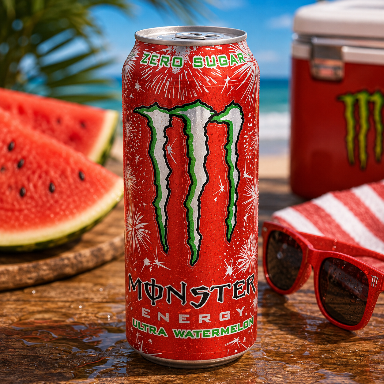 Monster Energy Drink Ultra Watermelon Zero Sugar 500ml ( Pack Of 4) Imported From UK