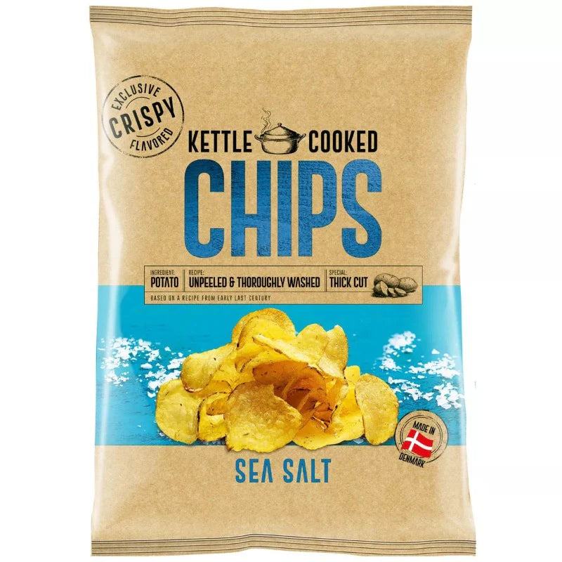 Kettle Cooked Chips Sea Salt 150gm - Nosh Products