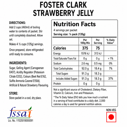 Foster Clark Jelly Strawberry 80gm Imported From UK - Nosh Products