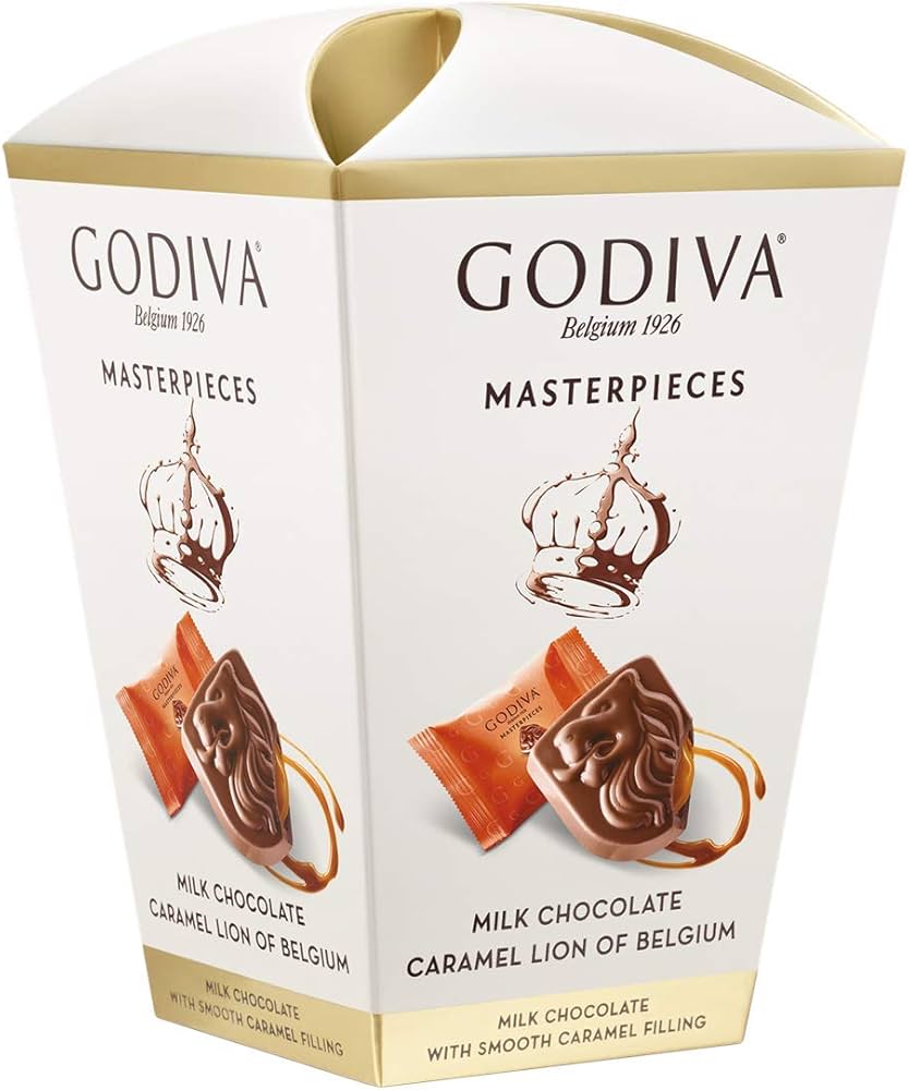 Godiva Masterpiece Milk Chocolate Lion Caramel Gift Box 119gm - Nosh Products