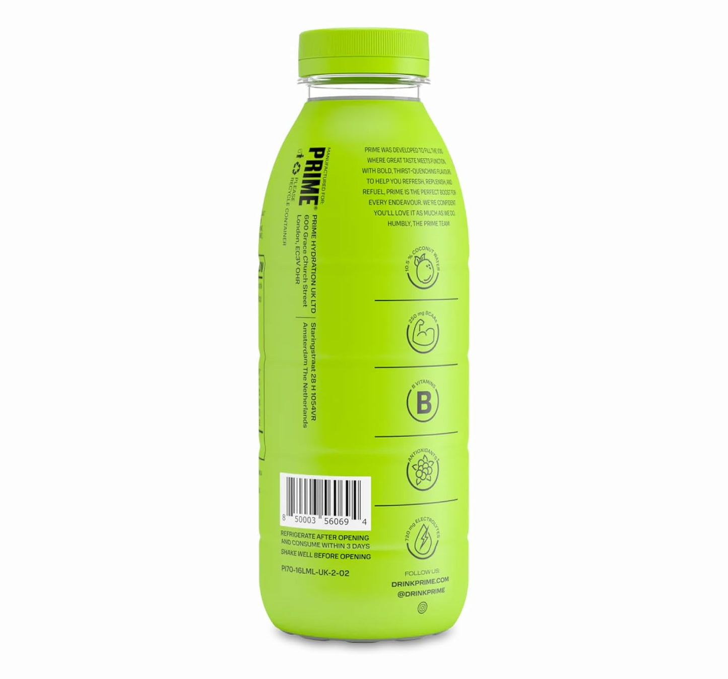 Prime Hydration Lemon Lime 500ml