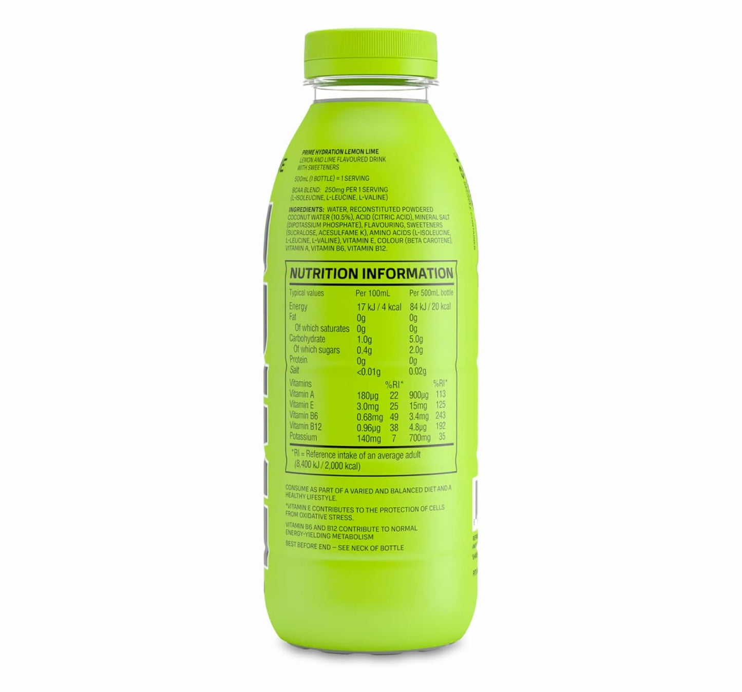 Prime Hydration Lemon Lime 500ml