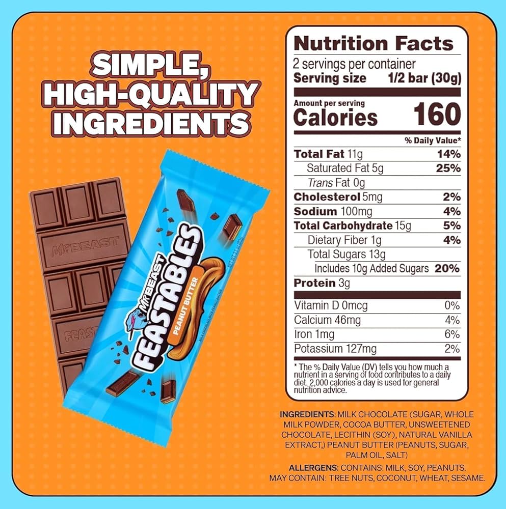 Feastables Peanut Butter Chocolate 60gm