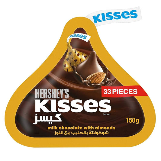 Hershey Kisses Milk Chocolate With Almonds 150gm
