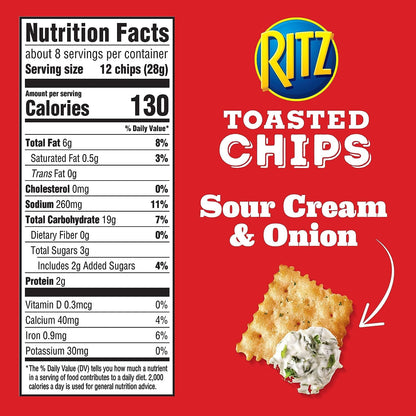 Ritz Toasted Chips Sour Cream And Onion 229gm