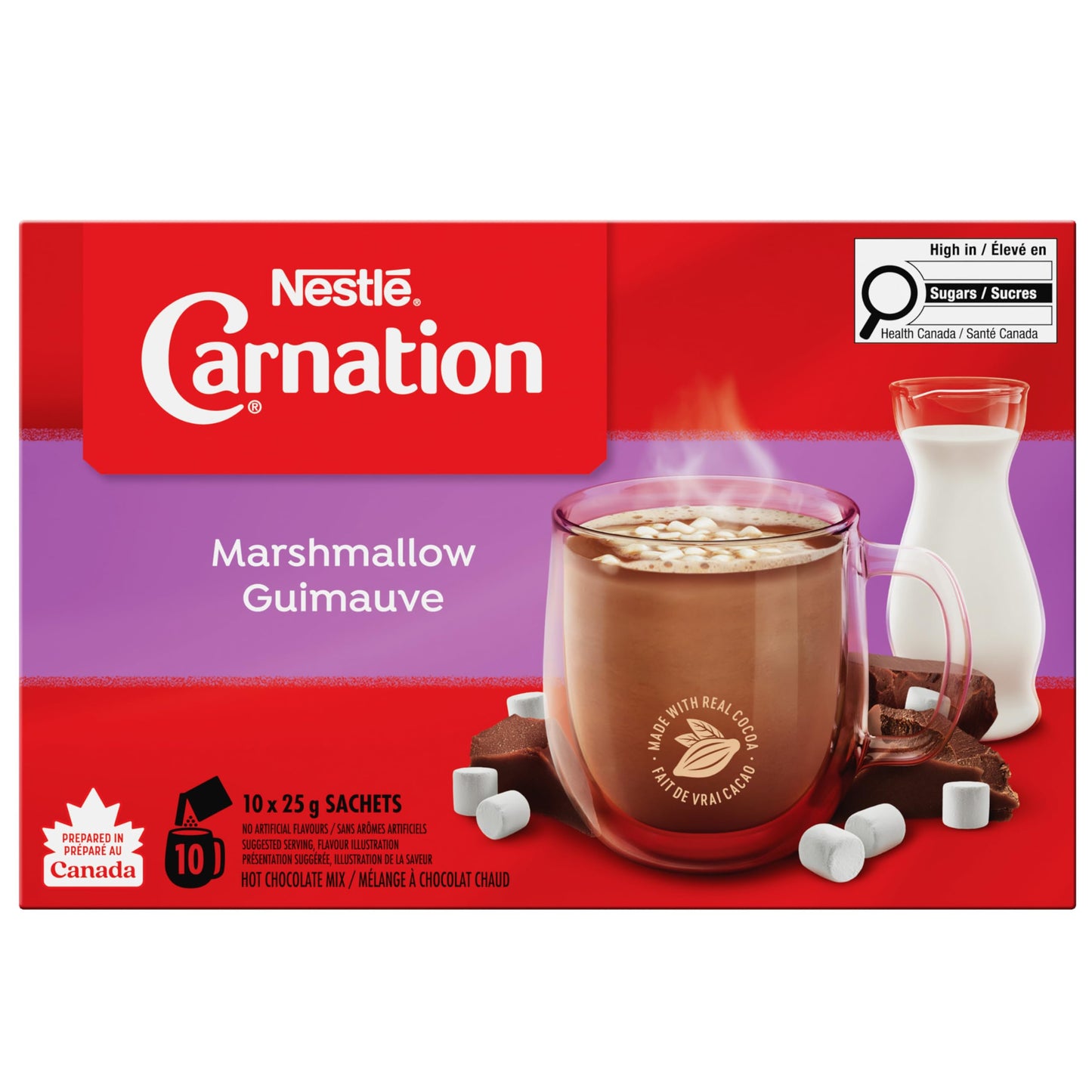 Nestle Carnation Marshmallow Hot Chocolate 250gm (10 Sachets) - Nosh Products