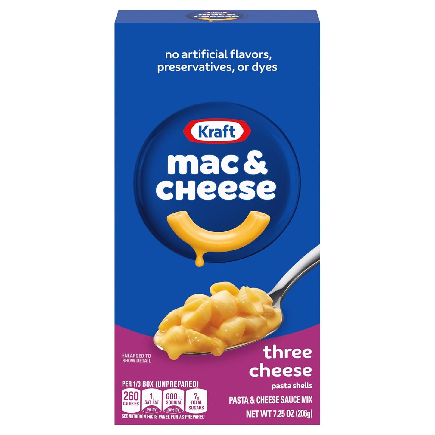 Kraft Macaroni And Cheese Three Cheese Dinner Box 206gm - Nosh Products