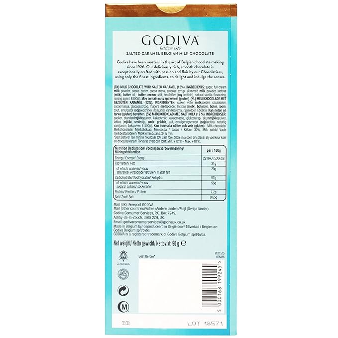 Godiva Salted Caramel Chocolate 90gm