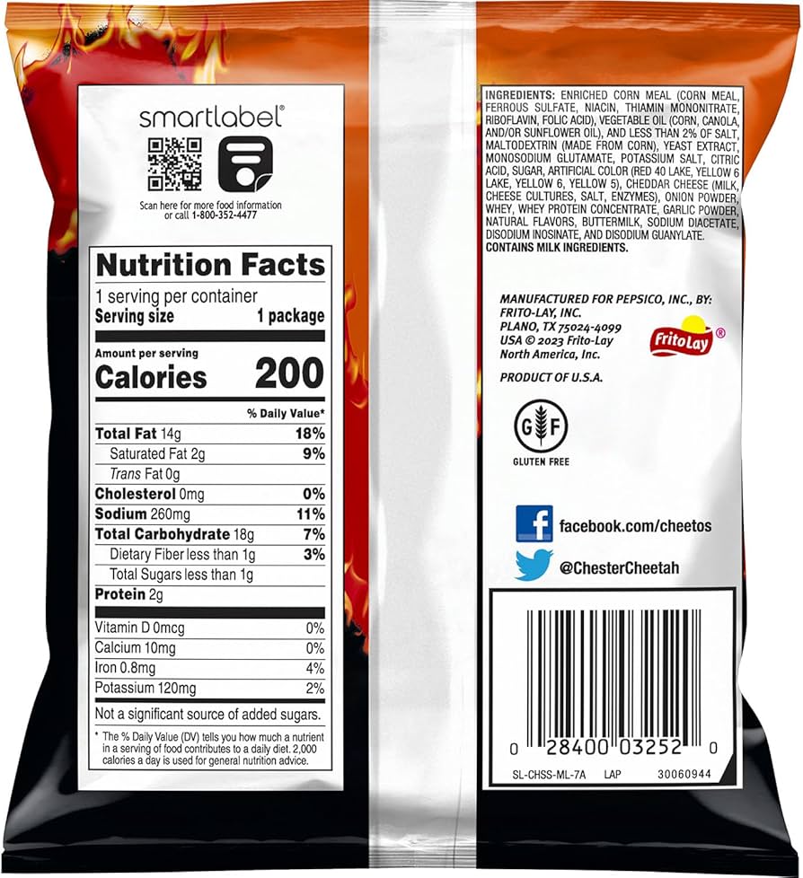 Cheetos Flaming hot 44gm Pack Of 5 - Nosh Products