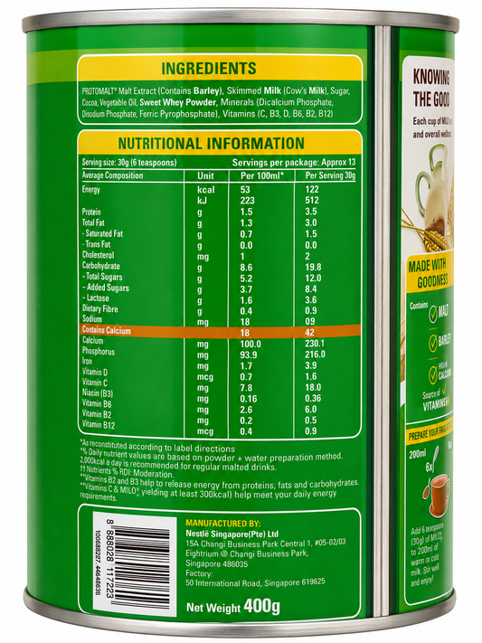 Nestle Milo Powder 400gm Imported From Singapore