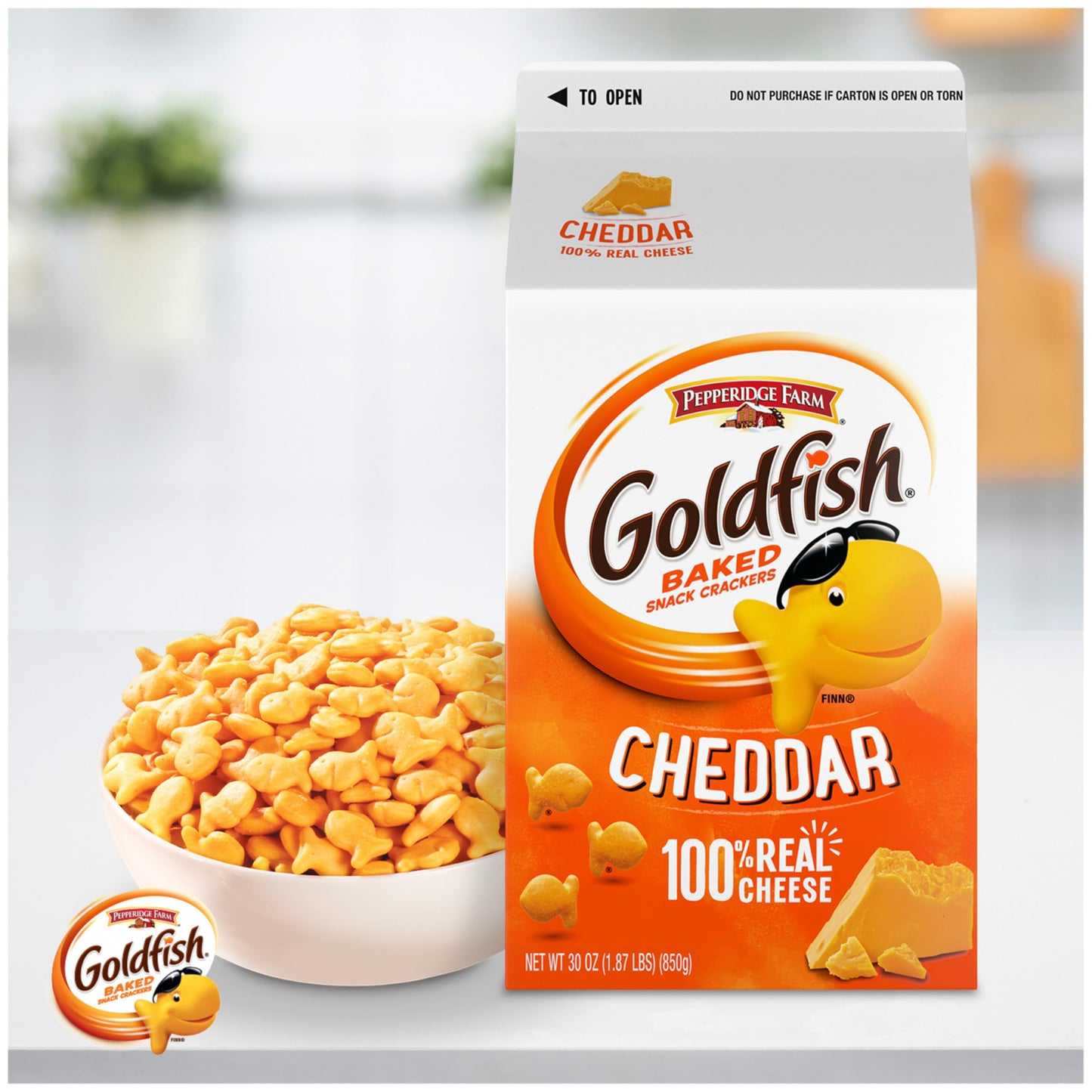 Pepperidge Farm Goldfish Baked Crackers Cheddar 187gm - Nosh Products