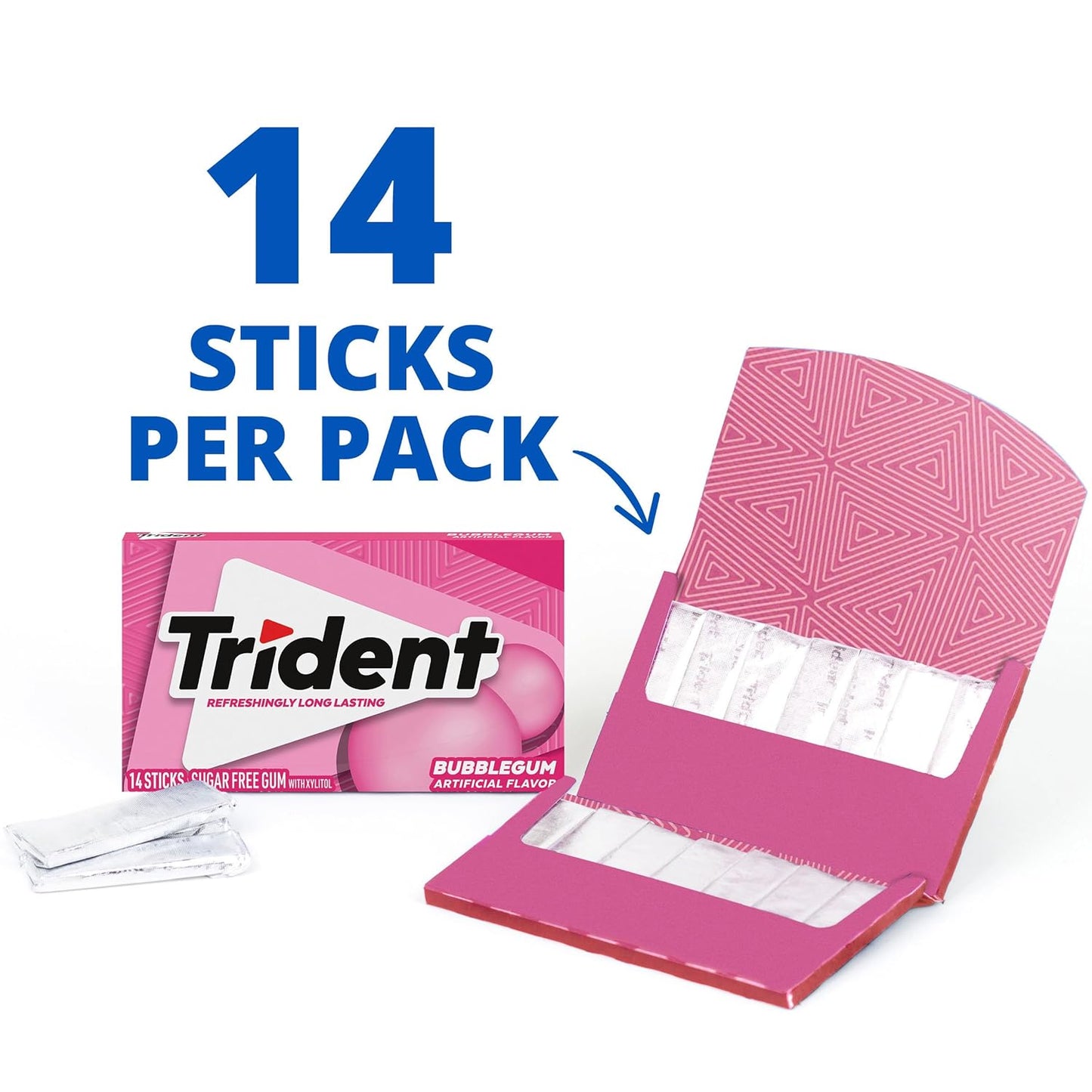 Trident Bubblegum Chewing Gum