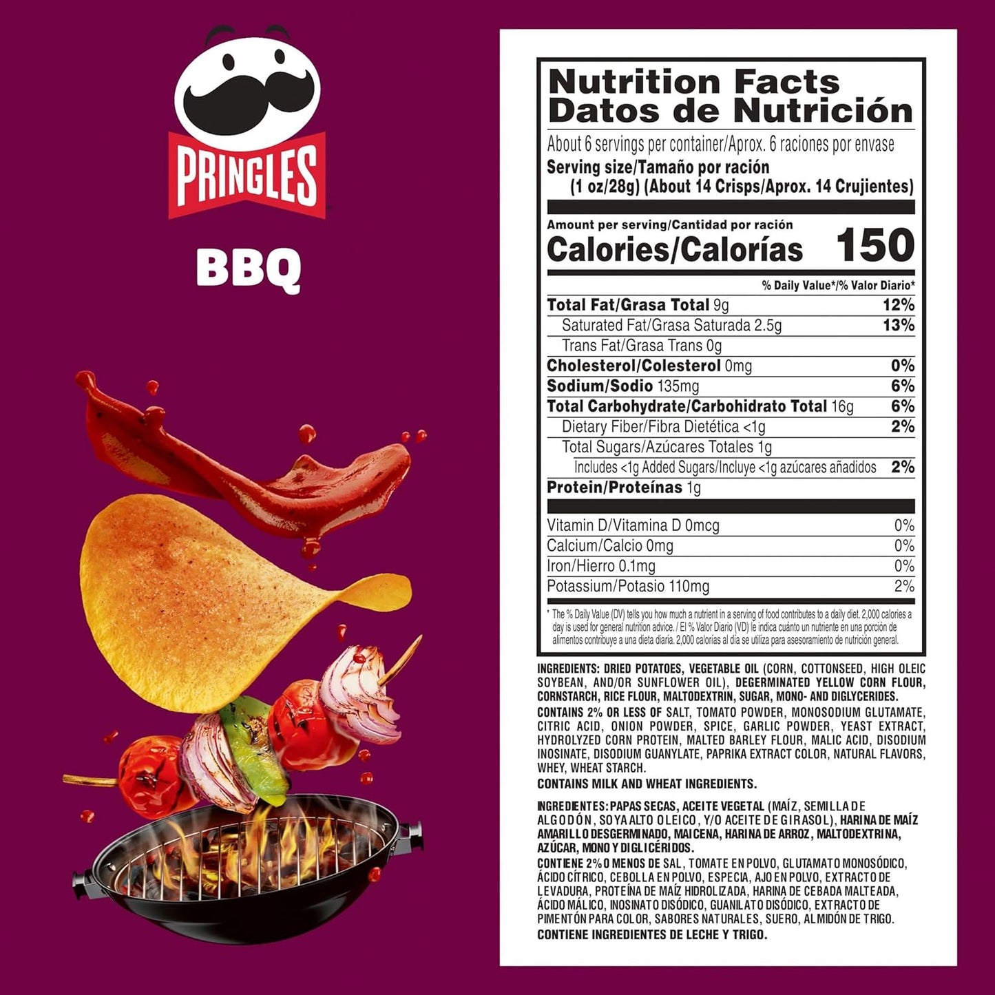 Pringles Barbeque Chips 158gm