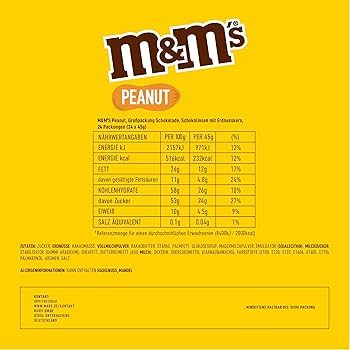 M&M Peanut Chocolate 45gm (Pack of 24)
