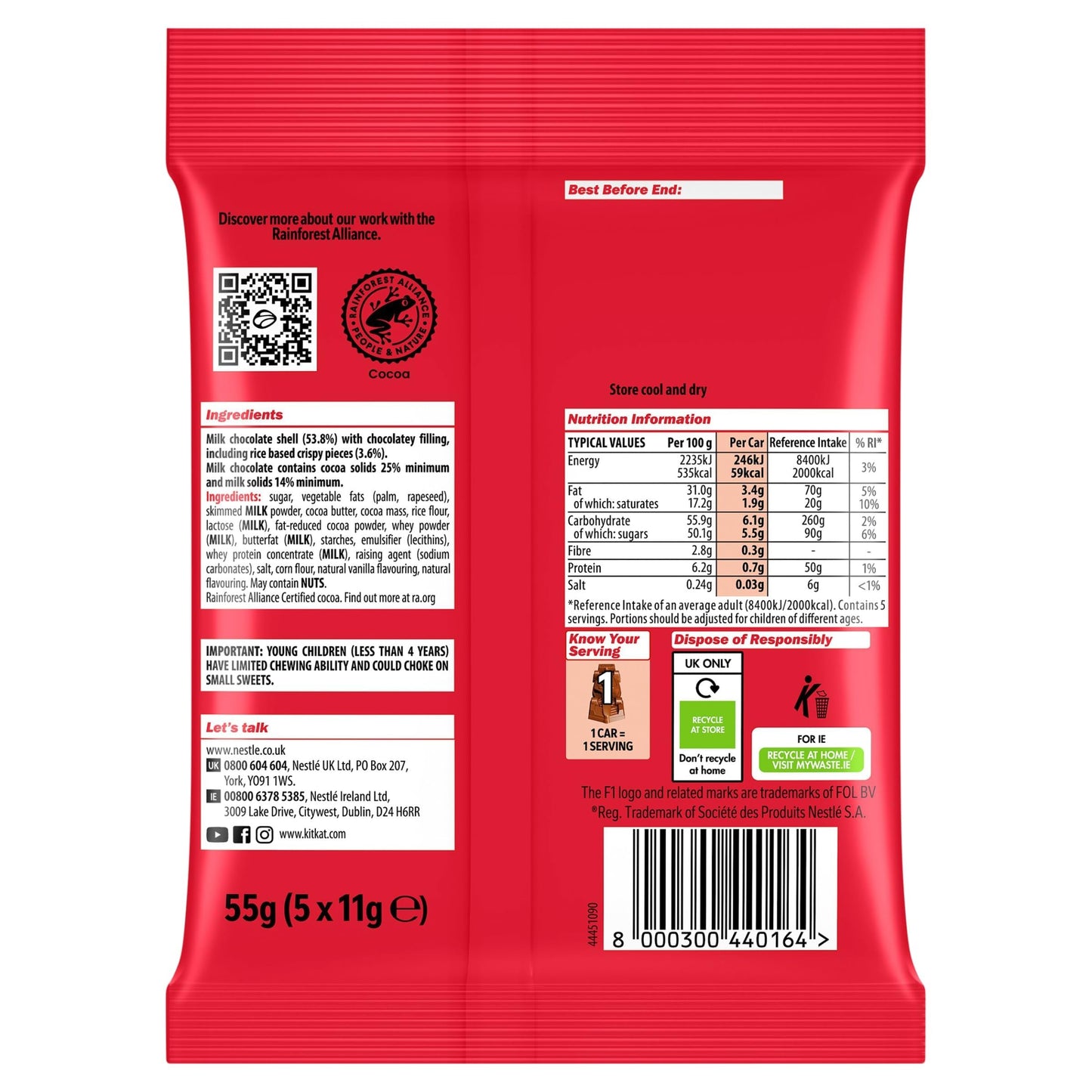 Kit Kat F1 Limited Edition 55gm - Nosh Products