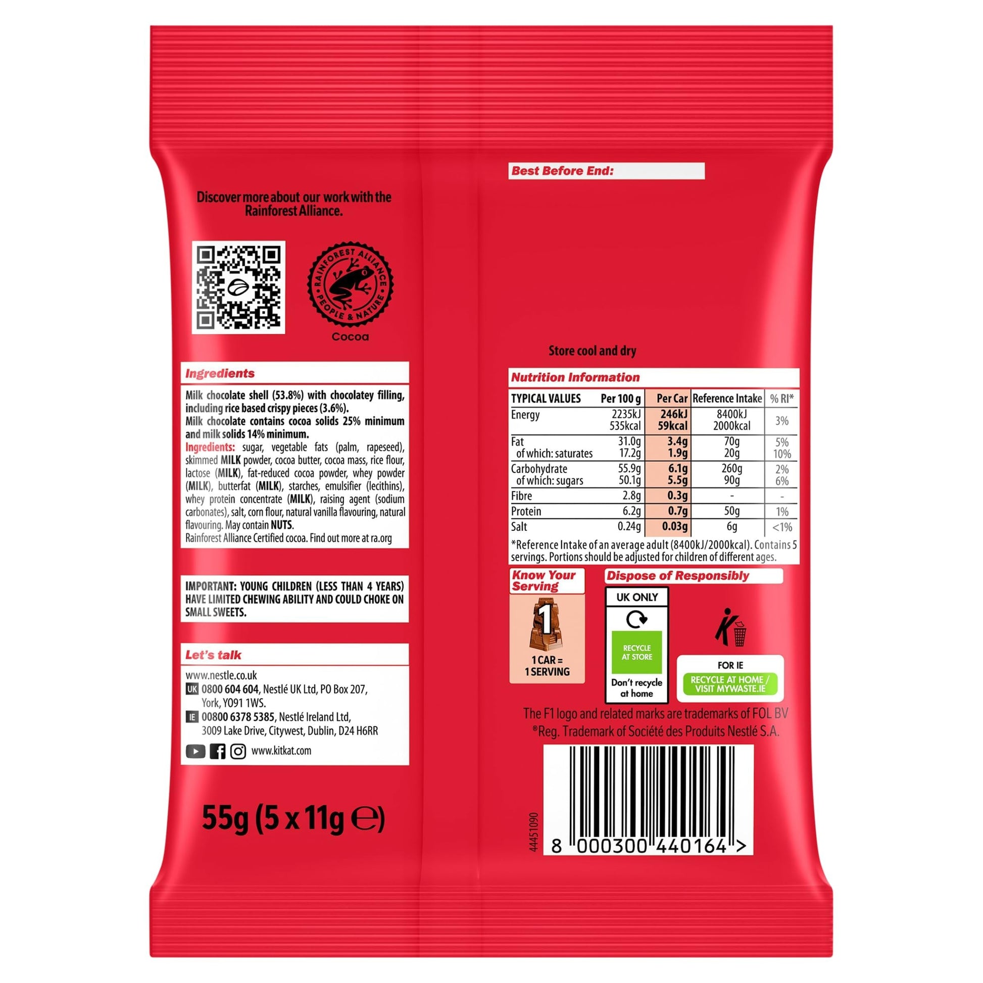 Kit Kat F1 Limited Edition 55gm - Nosh Products