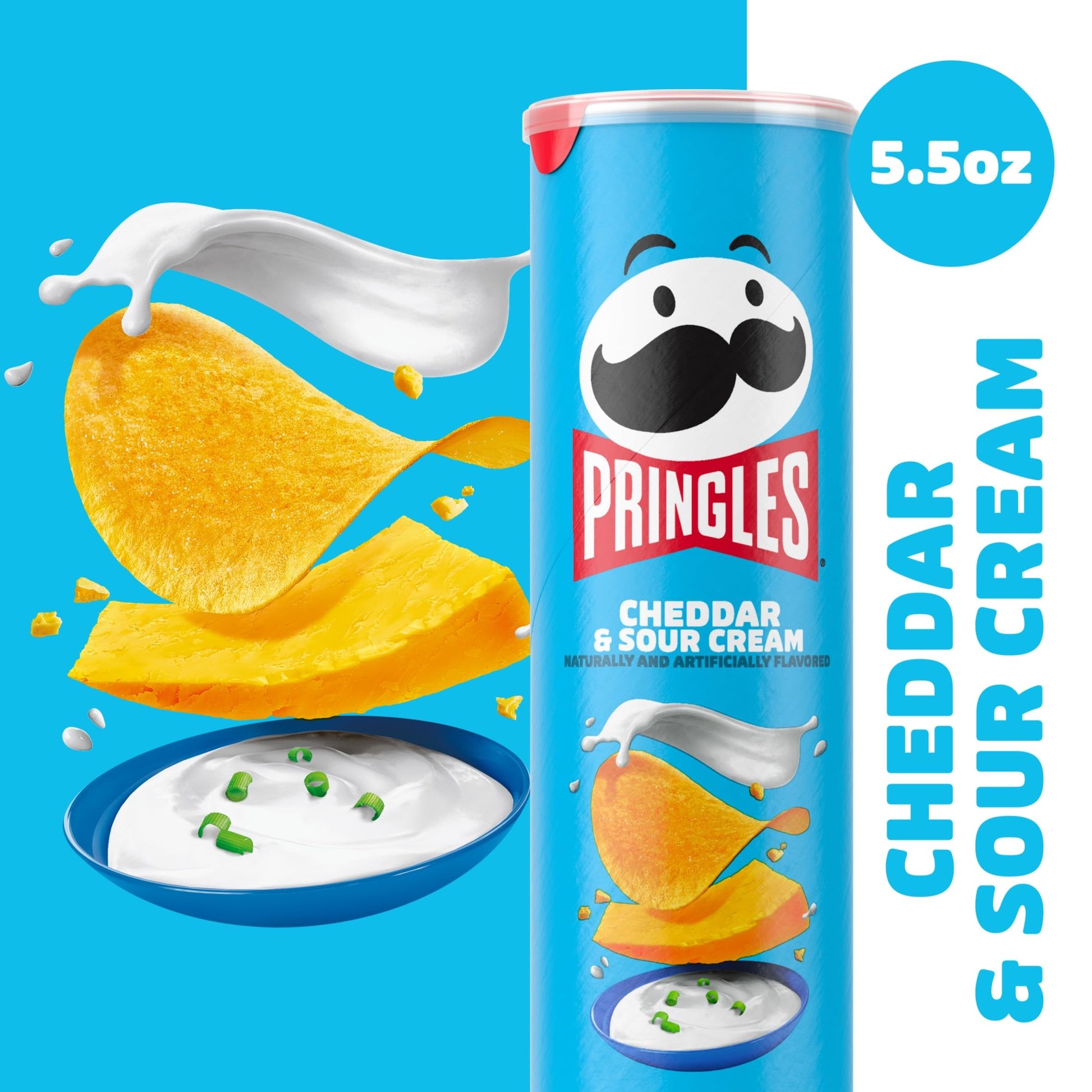 Pringles Sour Cream And Cheddar Chips 158gm - Nosh Products