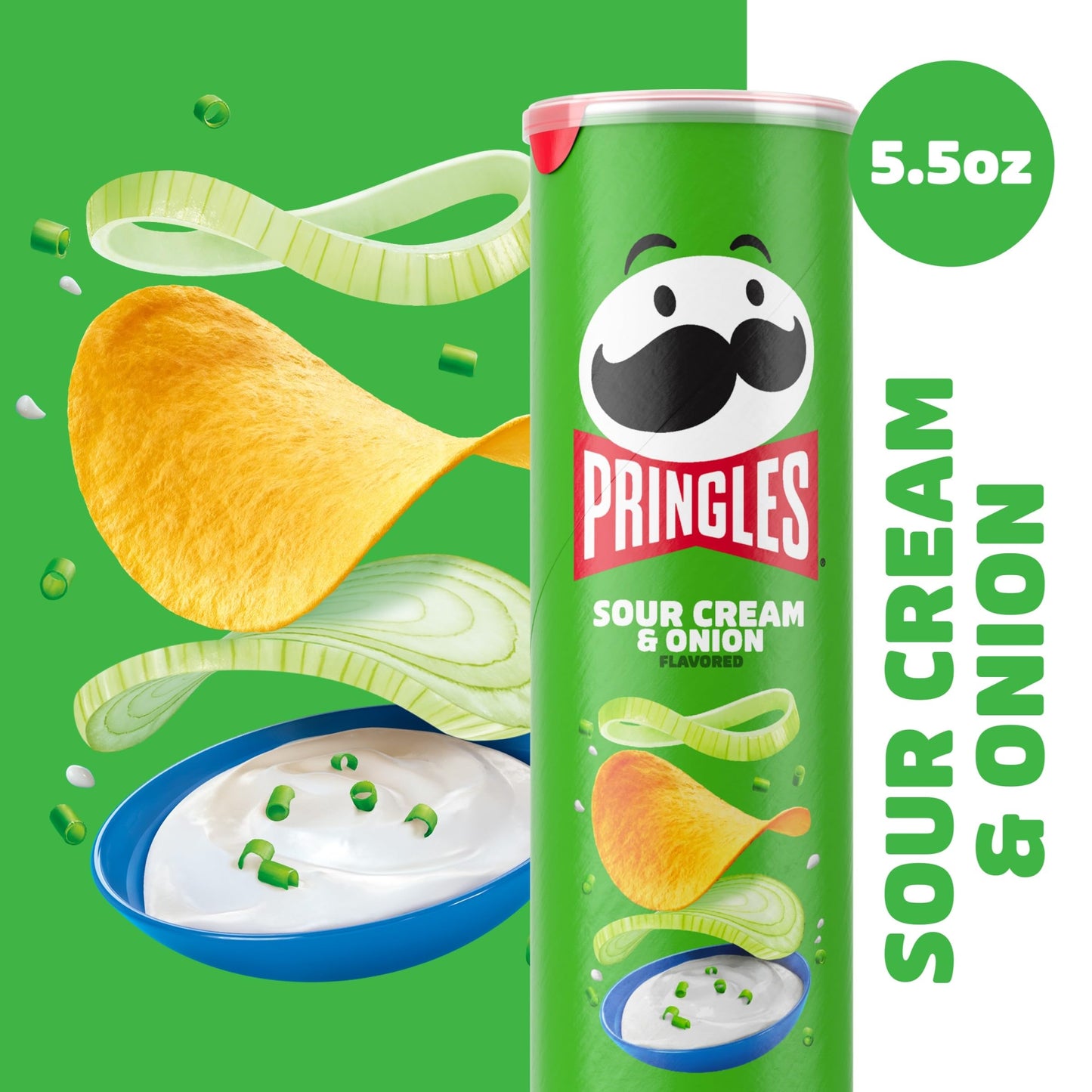 Pringles Sour Cream And Onion Chips 158gm - Nosh Products