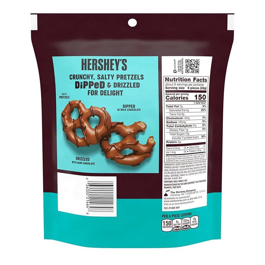 Hershey Dipped Pretzel Milk Chocolate 240gm