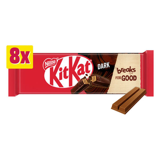 Kit Kat 2 Finger Pack Of 8 Dark