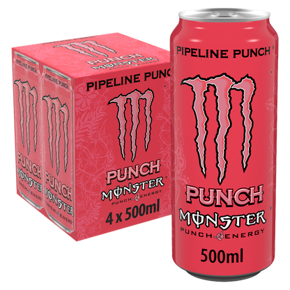 Monster Energy Drink Pipeline Punch 500ml (Pack Of 4)