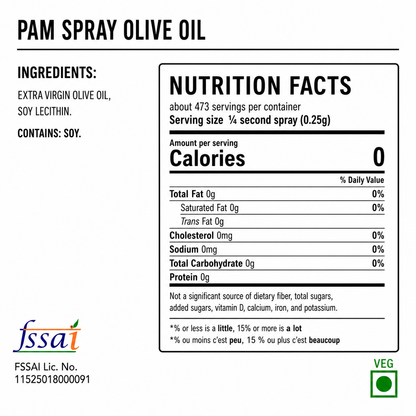 Pam Spray Olive Oil 170gm Imported From UK - Nosh Products