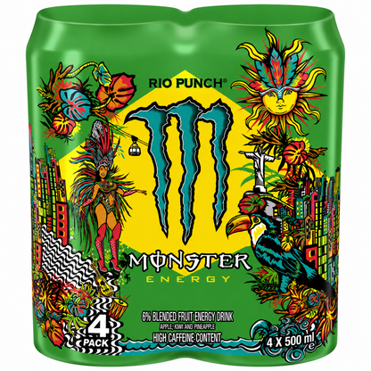 Monster Energy Drink Rio Punch 500ml (Pack Of 4) Imported From UK