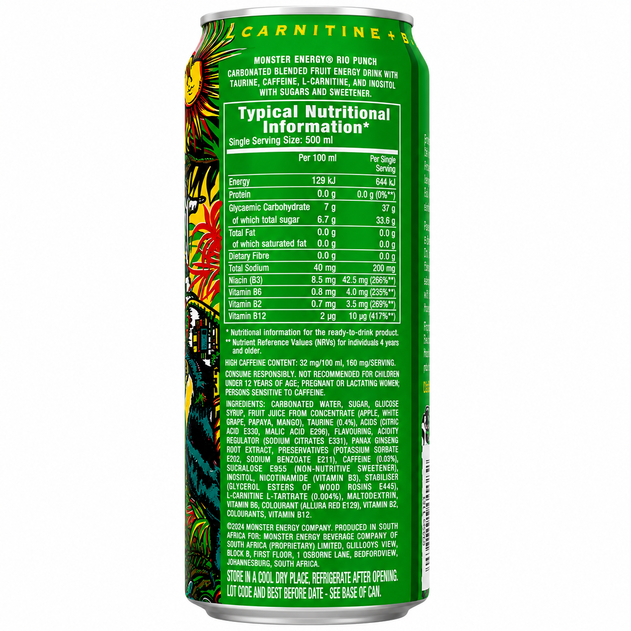 Monster Energy Drink Rio Punch 500ml (Pack Of 4) Imported From UK