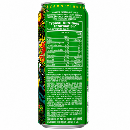 Monster Energy Drink Rio Punch 500ml (Pack Of 4) Imported From UK