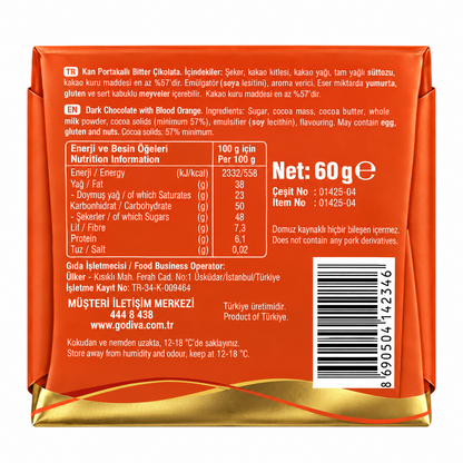 Godiva Blood Orange Chocolate 60gm