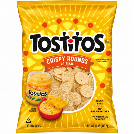 Tostitos Crispy Round Nachos 283gm Imported From USA - Nosh Products