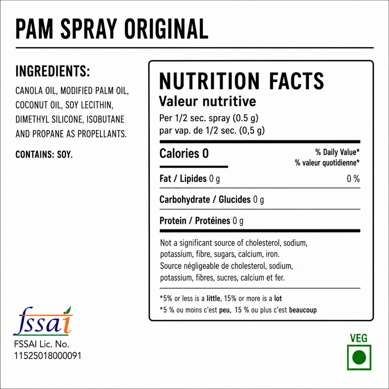 Pam Spray Original 170gm Imported From UK