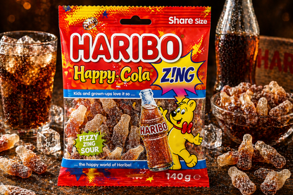 Haribo Happy Cola Candy Zing 140gm