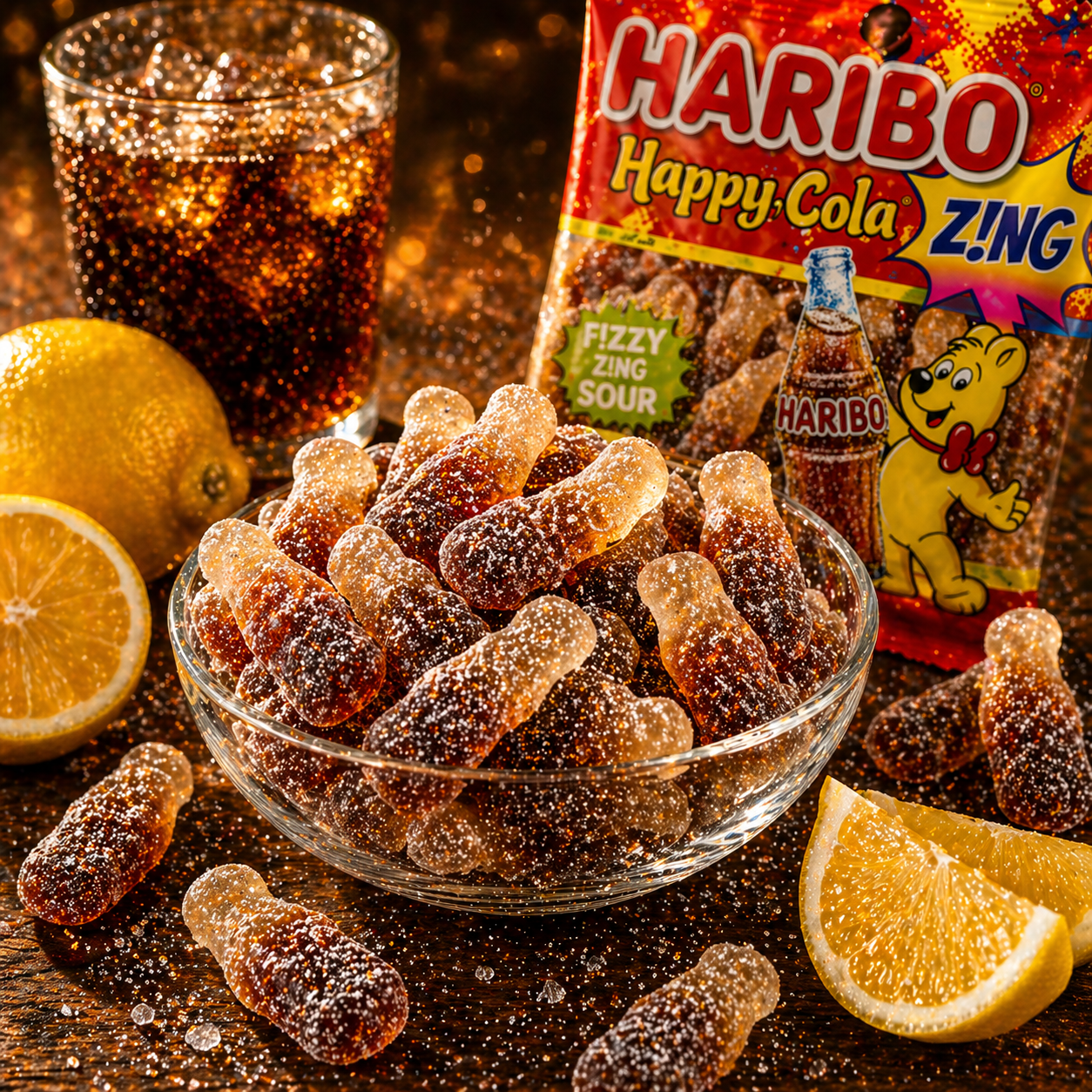 Haribo Happy Cola Candy Zing 140gm