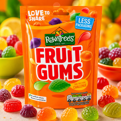 Rowntrees Fruit Gums Candy 120gm