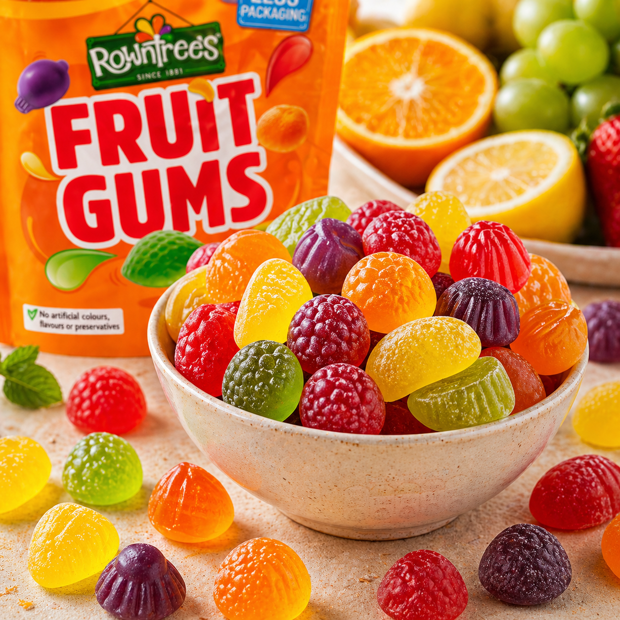 Rowntrees Fruit Gums Candy 120gm