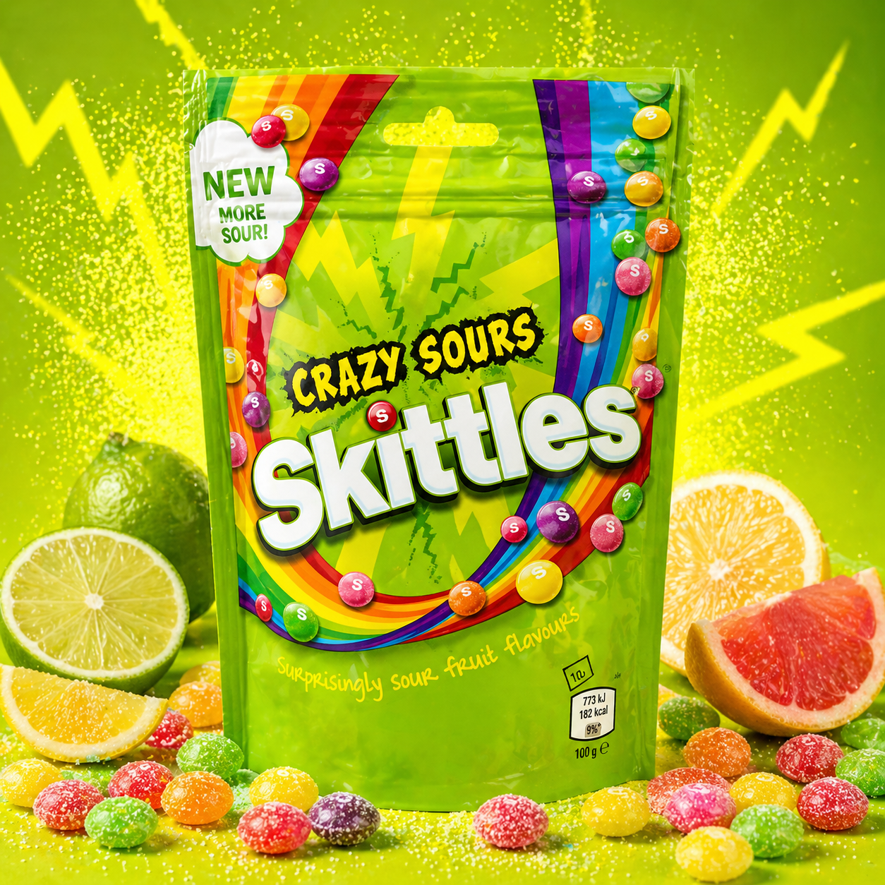 Skittles Crazy Sours Candy 136gm