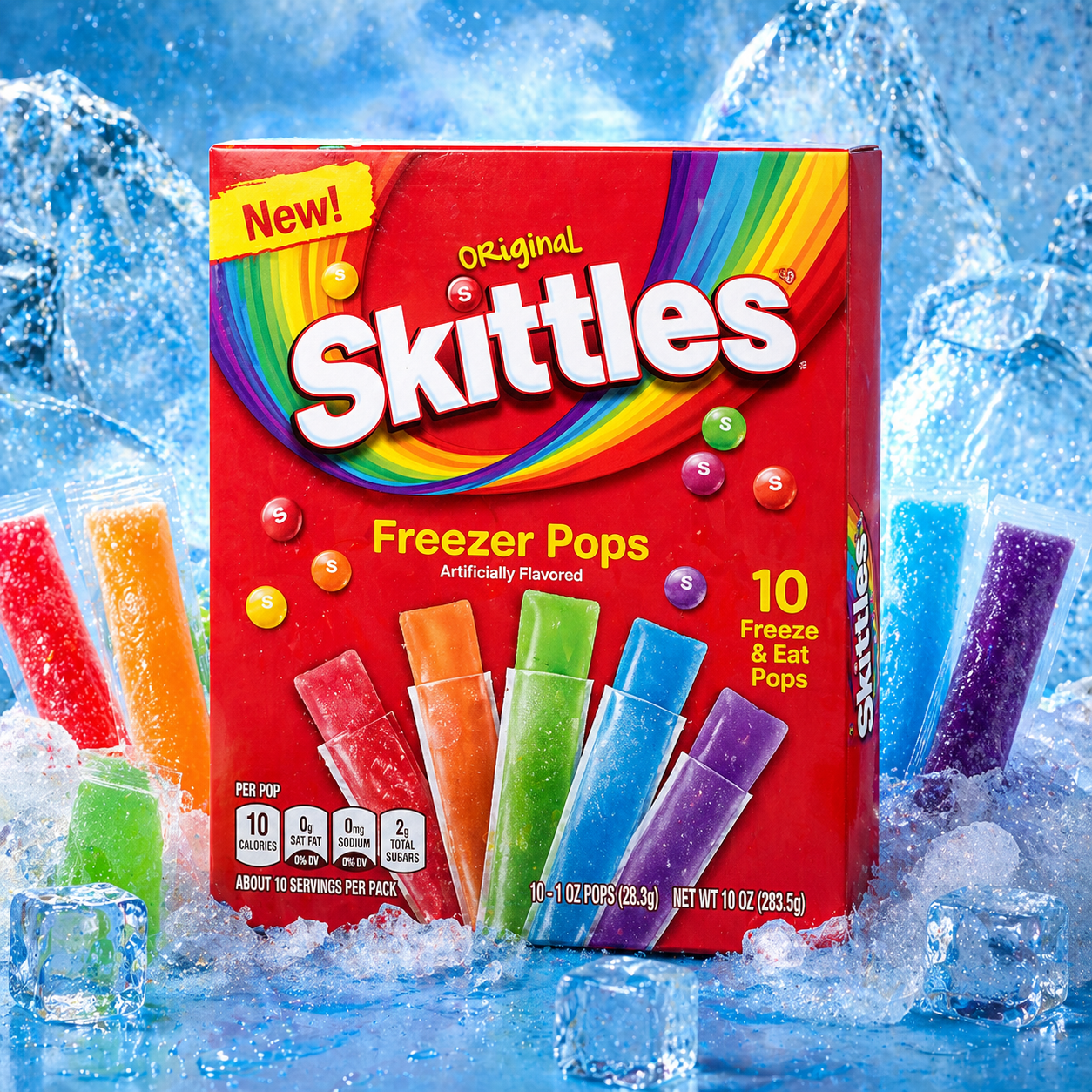 Skittles Freezer Pops (10 Pieces) - Nosh Products