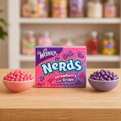 Wonka Nerds Strawberry And Grape Candy 47gm
