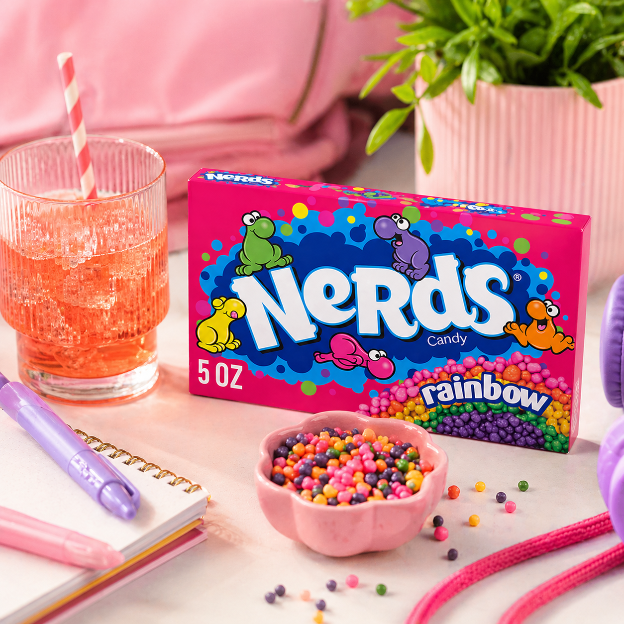 Wonka Nerds Rainbow Mix Candy 141gm - Nosh Products