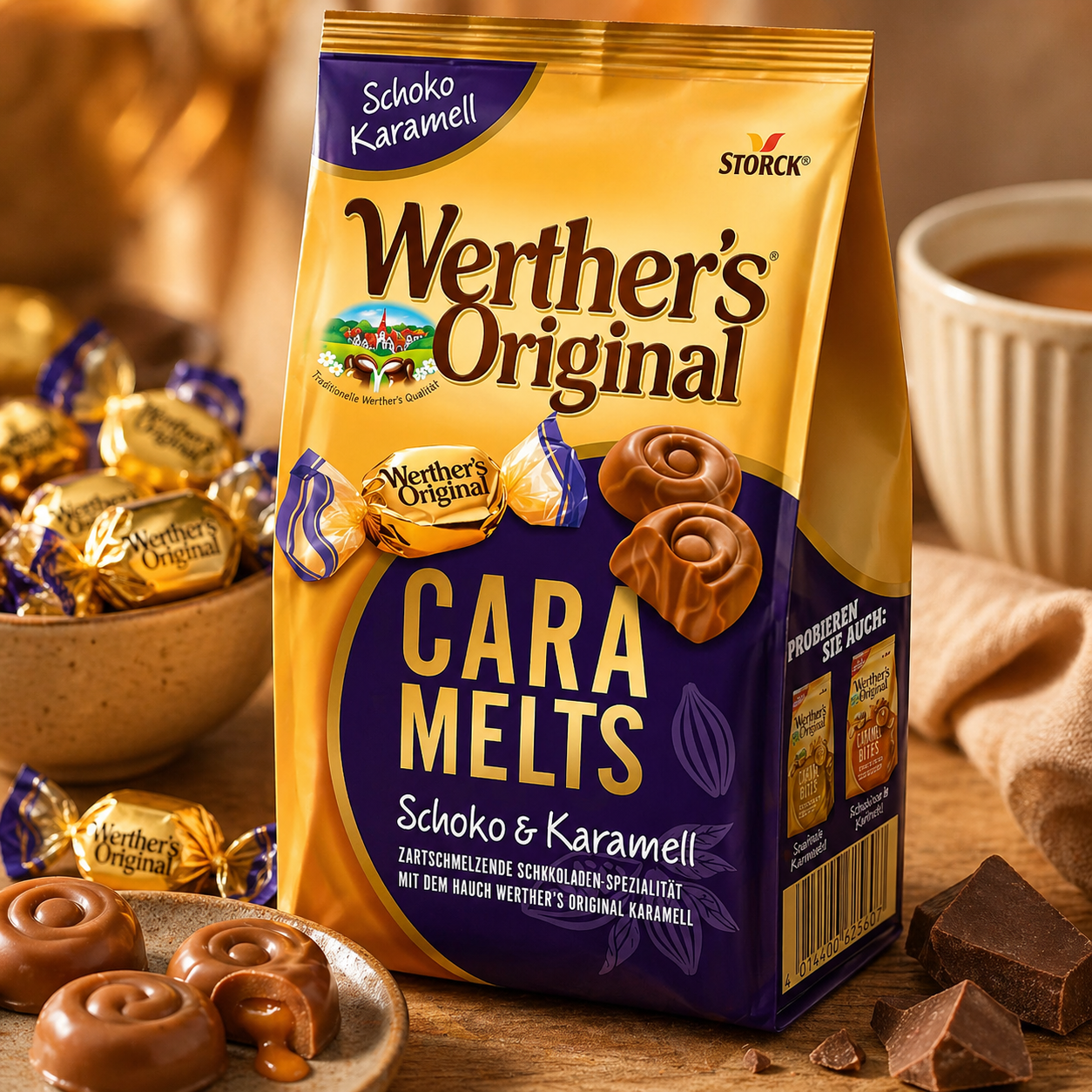 Werthers Chocolate Caramelts 153gm