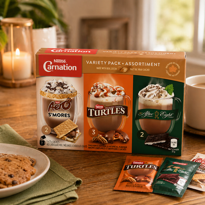 Nestle Carnation Variety Pack Hot Chocolate 250gm (10 Sachets)