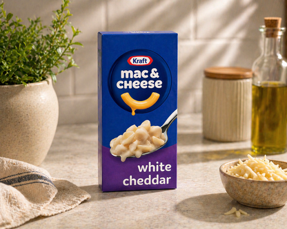 Kraft Macaroni And Cheese White Cheddar Dinner Box 206gm - Nosh Products