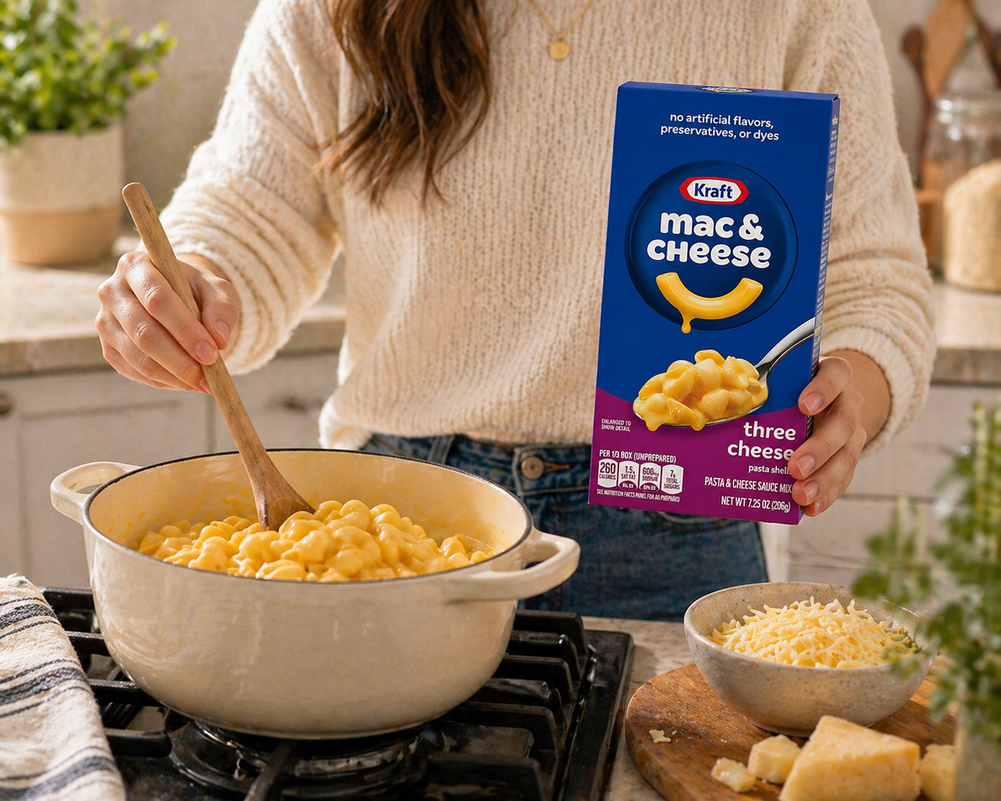 Kraft Macaroni And Cheese Three Cheese Dinner Box 206gm - Nosh Products