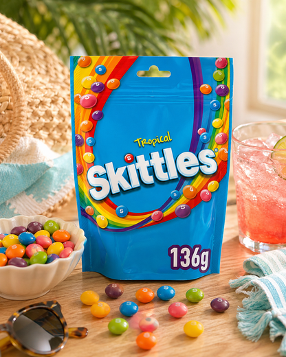Skittles Tropical Candy 136gm - Nosh Products