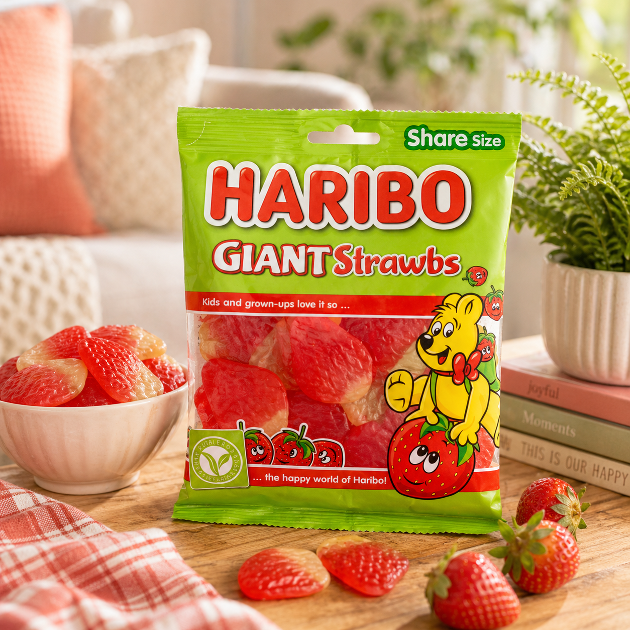 Haribo Giant Strawberry Candy 130gm