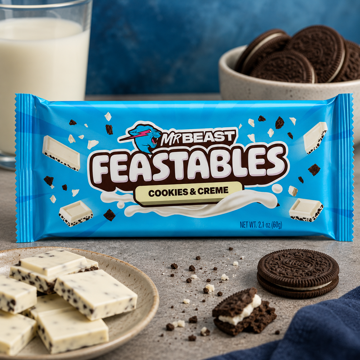 Feastable Cookie Creme 60gm Imported From USA